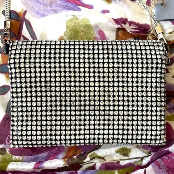 Brand New Expressions NYC Rhinestone Foldover Clutch Crossbody Purse Sparkly - Picture 9 of 14
